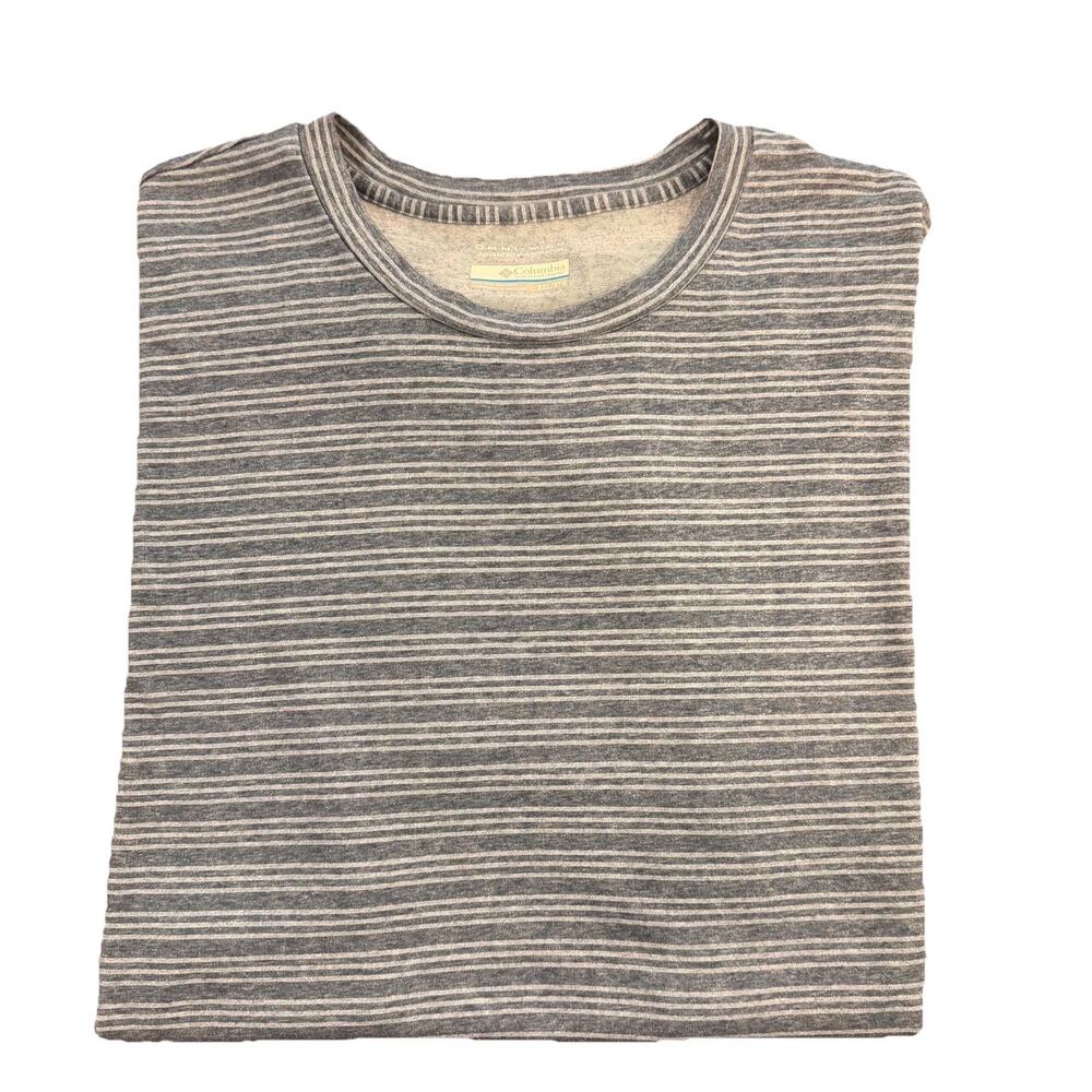 Columbia Shirt Mens Sz 2XL Gray Short Sleeve Omni Wick Lightweight Outdoor Hike